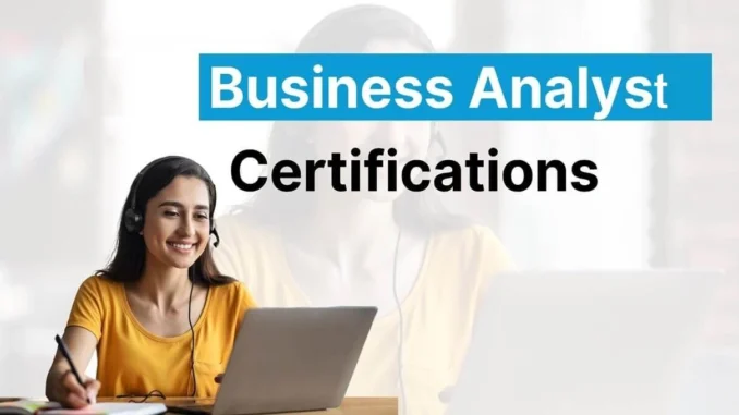 Business Analyst Certification Business Analyst Certification